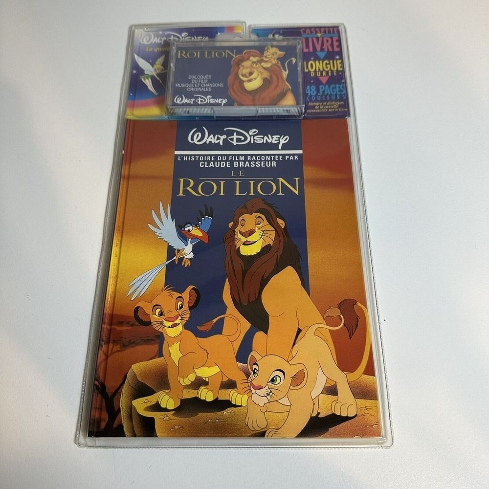 Walt Disney Le Roi Lion Book Cassette Set French Sealed Vintage Lion King